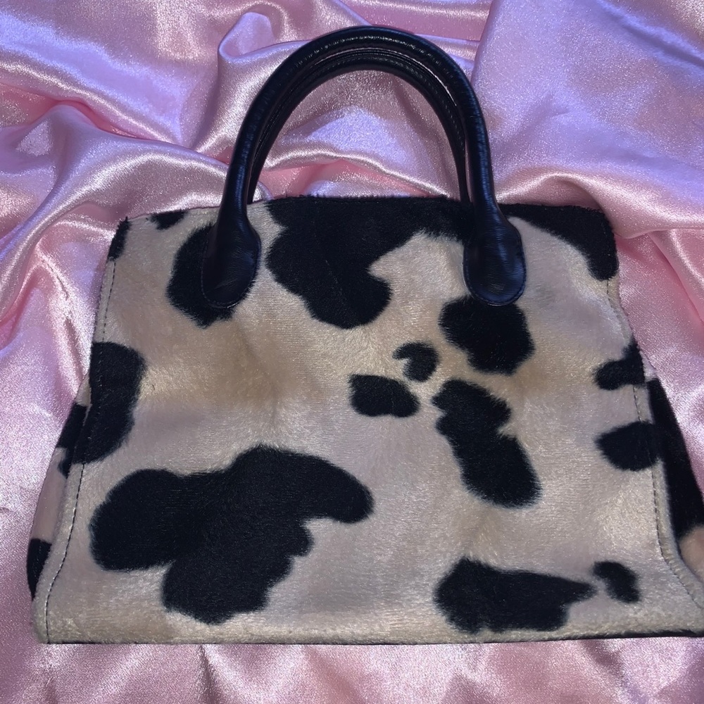 Cow print hand bag